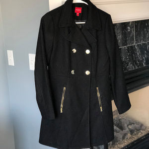 🌸 Guess 🌸 Black Pea Coat, Gold Buttons